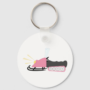 Girly Snowmobile Sleutelhanger