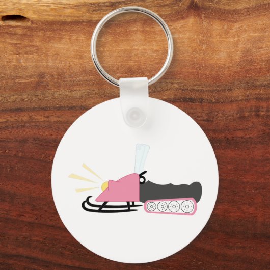Girly Snowmobile Sleutelhanger (Voorkant)