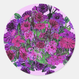 Girly Soft Lila met  Paarse Flower Sticker