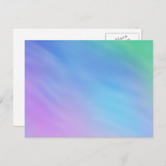 Girly Soft Rainbow Briefkaart (Voorkant / Achterkant)