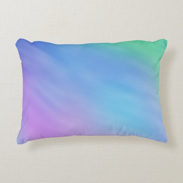 Girly Soft Rainbow kleurde Sky Decoratief Kussen (Voorkant)