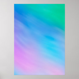Girly Soft Rainbow kleurde Sky Poster