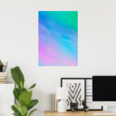 Girly Soft Rainbow kleurde Sky Poster (Thuiskantoor)
