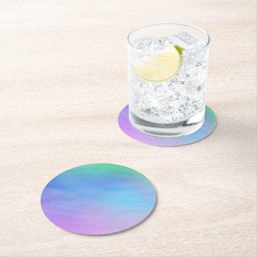 Girly Soft Rainbow kleurde Sky Ronde Kartonnen Onderzetter (Insitu)