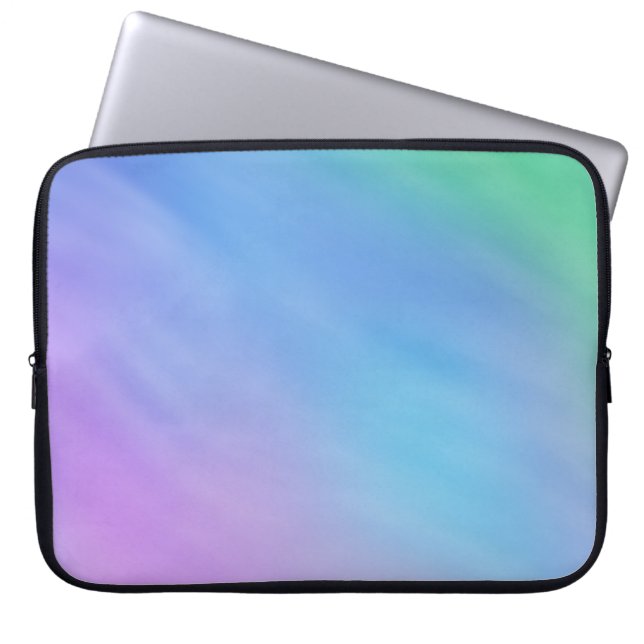 Girly Soft Rainbow Laptop Sleeve (Voorkant)
