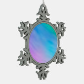 Girly Soft Rainbow Tin Sneeuwvlok Ornament (Links)