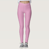 Girly Solid Minimalist Unicolored Amaranth Pink Leggings (Voorkant)