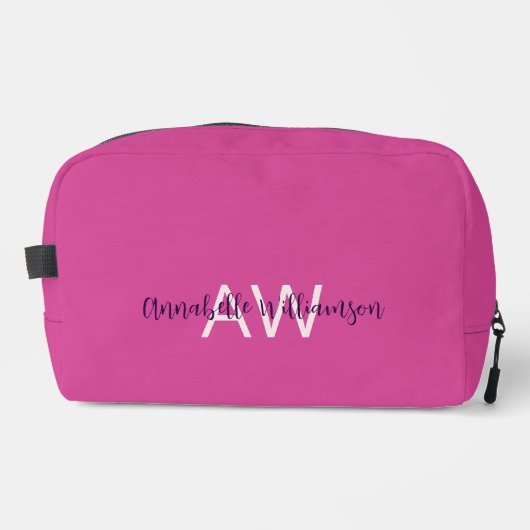 Girly Solid Minimalist Unicolored Mulberry Pink Toilettasje (Voorkant)