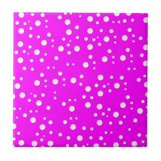 Girly Solid Pink Fuchsia Muur | Light Bright Pink Tegeltje (Voorkant)