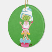 Girly Spa Girl Keramisch Ornament (Links)