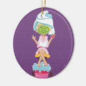 Girly Spa Girl Kerstfeestdag Keramisch Ornament (Links)