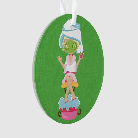 Girly Spa Girl Ornament (voorkant)