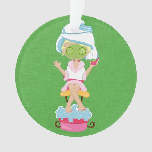 Girly Spa Girl Ornament (voorkant)
