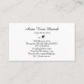 *~* Girly Spa & Salon Abstracte Waterverf Artistie Visitekaartje (Achterkant)