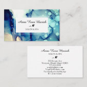 *~* Girly Spa & Salon Abstracte Waterverf Artistie Visitekaartje (Voorkant / Achterkant)