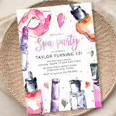 Girly Spa Verjaardagsfeestje Kaart
