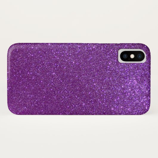 Girly Sparkly Royal Paars Glitter Case-Mate iPhone Case (Achterkant (horizontaal))