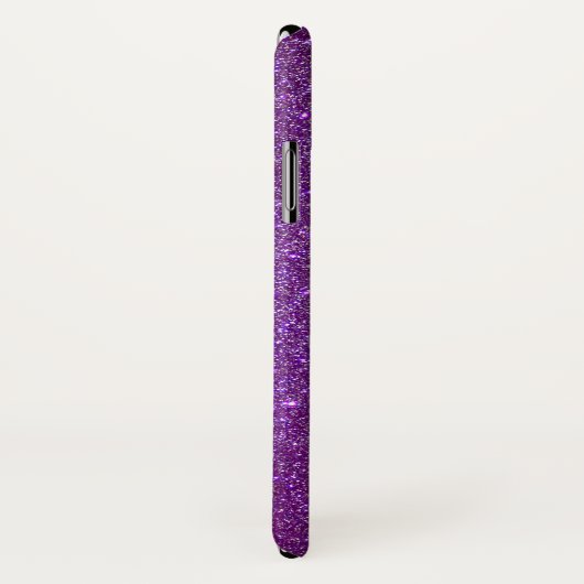 Girly Sparkly Royal Paars Glitter Case-Mate iPhone Case (Achterkant / rechts)