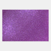 Girly Sparkly Royal Paars Glitter Inpakpapier Vel (Voorkant 3)