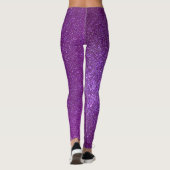 Girly Sparkly Royal Paars Glitter Leggings (Achterkant)