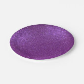 Girly Sparkly Royal Paars Glitter Papieren Bordje (Gekanteld)