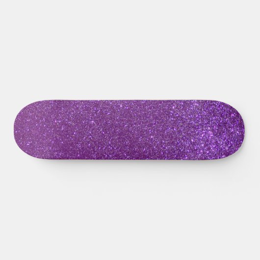Girly Sparkly Royal Paars Glitter Persoonlijk Skateboard (Horizontaal)