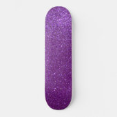 Girly Sparkly Royal Paars Glitter Persoonlijk Skateboard (Voorkant)