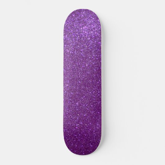 Girly Sparkly Royal Paars Glitter Persoonlijk Skateboard (Voorkant)