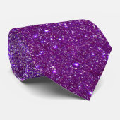 Girly Sparkly Royal Paars Glitter Stropdas (Opgerold)