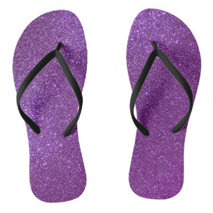 Girly Sparkly Royal Paars Glitter Teenslippers