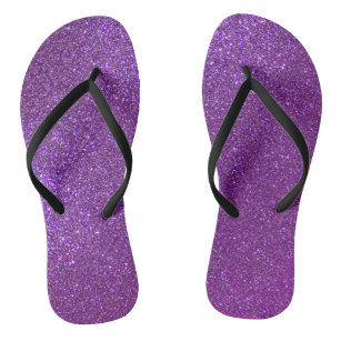 Girly Sparkly Royal Paars Glitter Teenslippers