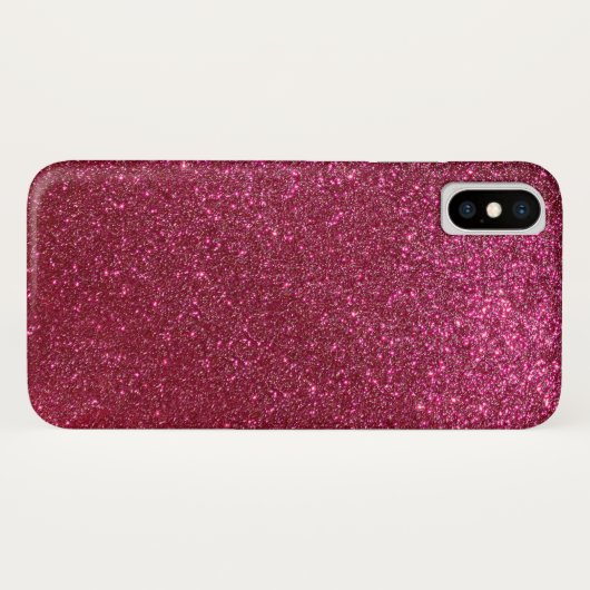 Girly Sparkly Wine Burgundy Red Glitter Case-Mate iPhone Case (Achterkant (horizontaal))