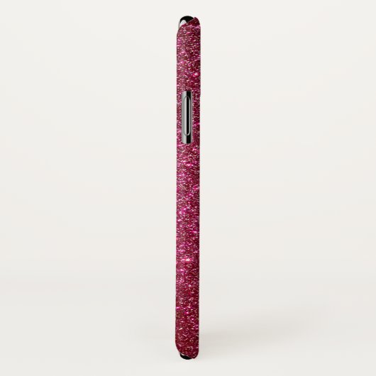 Girly Sparkly Wine Burgundy Red Glitter Case-Mate iPhone Case (Achterkant / rechts)