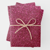 Girly Sparkly Wine Burgundy Red Glitter Inpakpapier Vel (In situ)
