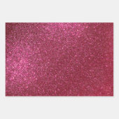 Girly Sparkly Wine Burgundy Red Glitter Inpakpapier Vel (Voorkant)