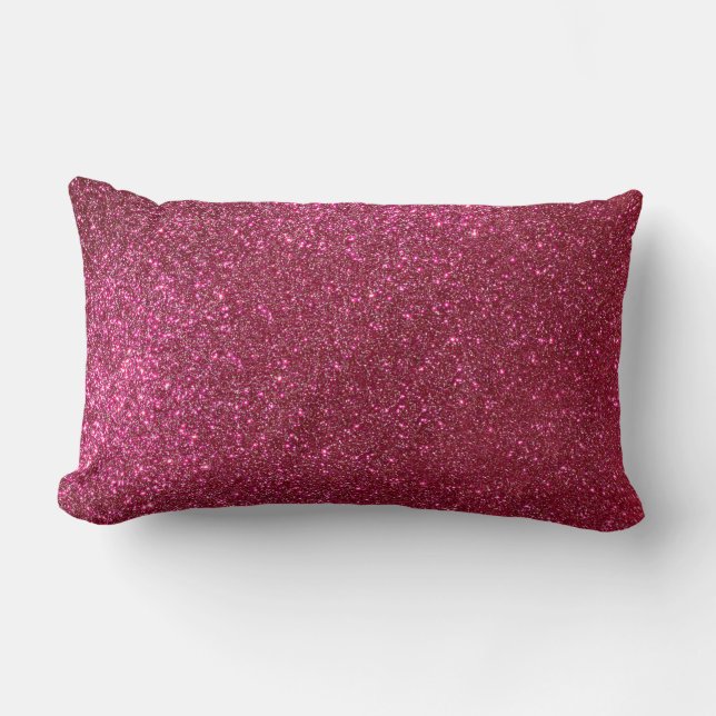 Girly Sparkly Wine Burgundy Red Glitter Kussen (Voorkant)
