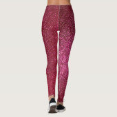 Girly Sparkly Wine Burgundy Red Glitter Leggings (Achterkant)