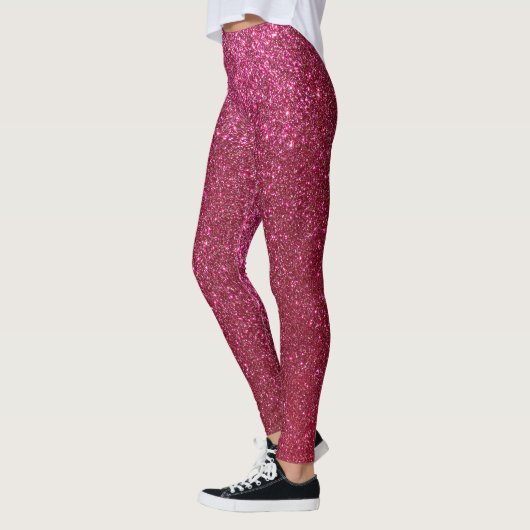 Girly Sparkly Wine Burgundy Red Glitter Leggings (Links)