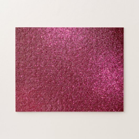 Girly Sparkly Wine Burgundy Red Glitter Legpuzzel (Horizontaal)