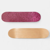 Girly Sparkly Wine Burgundy Red Glitter Persoonlijk Skateboard (Horizontaal)