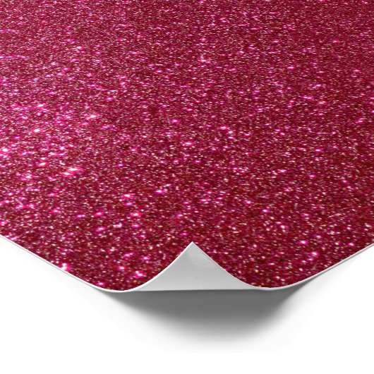 Girly Sparkly Wine Burgundy Red Glitter Poster (Hoek)