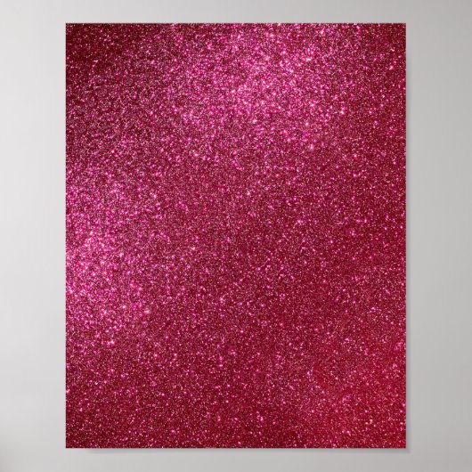 Girly Sparkly Wine Burgundy Red Glitter Poster (Voorkant)