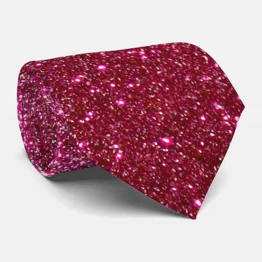 Girly Sparkly Wine Burgundy Red Glitter Stropdas (Opgerold)