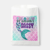 Girly Splashy Sassy Pink Paars Green Mermaid Tail Bedankzakje (Voorkant)