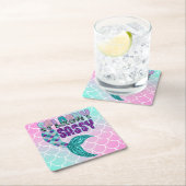 Girly Splashy Sassy Pink Paars Green Mermaid Tail Kartonnen Onderzetters (Insitu)