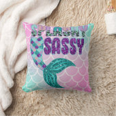 Girly Splashy Sassy Pink Paars Green Mermaid Tail Kussen (Deken)