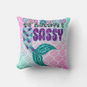 Girly Splashy Sassy Pink Paars Green Mermaid Tail Kussen (Voorkant)