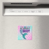 Girly Splashy Sassy Pink Paars Green Mermaid Tail Magneet (Insitu (Vaatwasser))