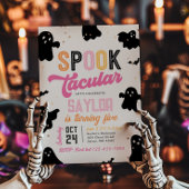 Girly Spooktacular Halloween Verjaardag Uitnodigin Kaart