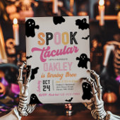 Girly Spooktacular Halloween Verjaardag Uitnodigin Kaart